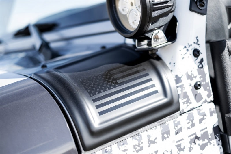 Rampage 2007-2018 Jeep Wrangler(JK) Cowl Cover 2-Door Cowl Cover With American Flag - Black - Black Ops Auto Works