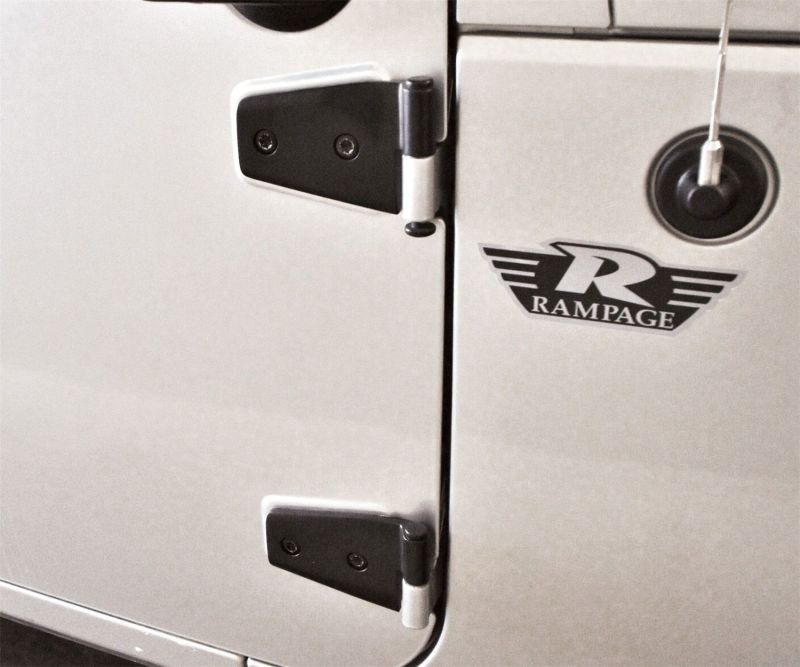 Rampage 2007-2018 Jeep Wrangler(JK) Door Hinges - Black - Black Ops Auto Works