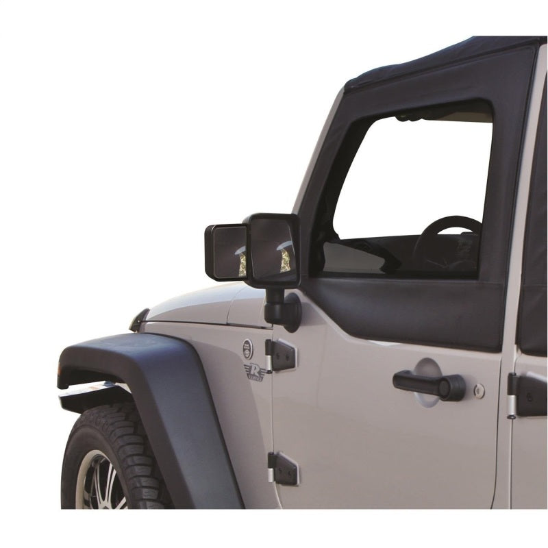 Rampage 2007-2018 Jeep Wrangler(JK) Mirror Extensions - Black - Black Ops Auto Works