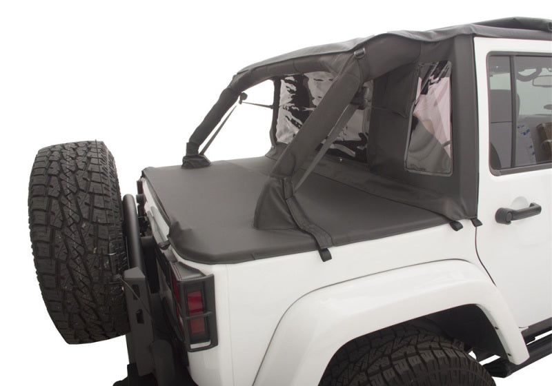 Rampage 2007-2018 Jeep Wrangler(JK) Unlimited 4-Door Trailview Tonneau Top - Black Diamond - Black Ops Auto Works