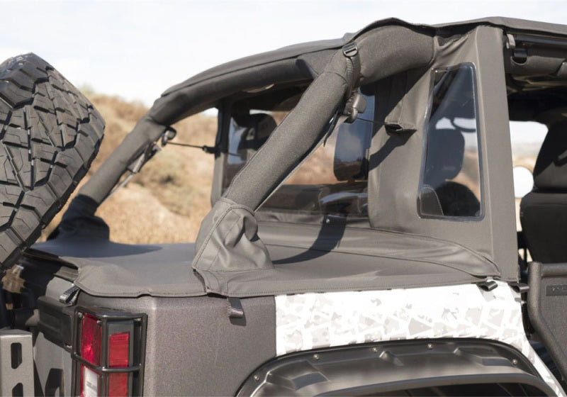 Rampage 2007-2018 Jeep Wrangler(JK) Unlimited 4-Door Trailview Tonneau Top - Black Diamond - Black Ops Auto Works