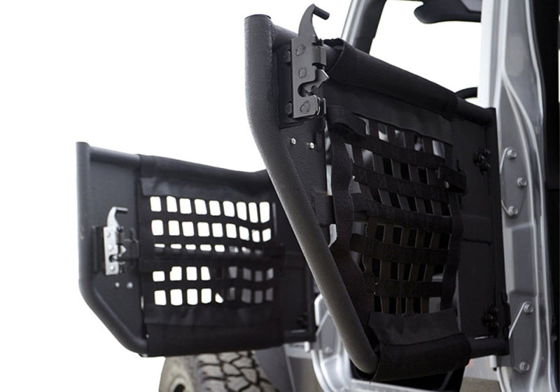 Rampage 2007-2018 Jeep Wrangler(JK) Unlimited 4-Door Tube Doors With Netting - Black - Black Ops Auto Works