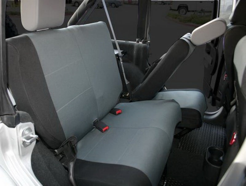 Rampage 2007-2018 Jeep Wrangler(JK) Unlimited Custom Fit Seat Cover - Black/Grey - Black Ops Auto Works
