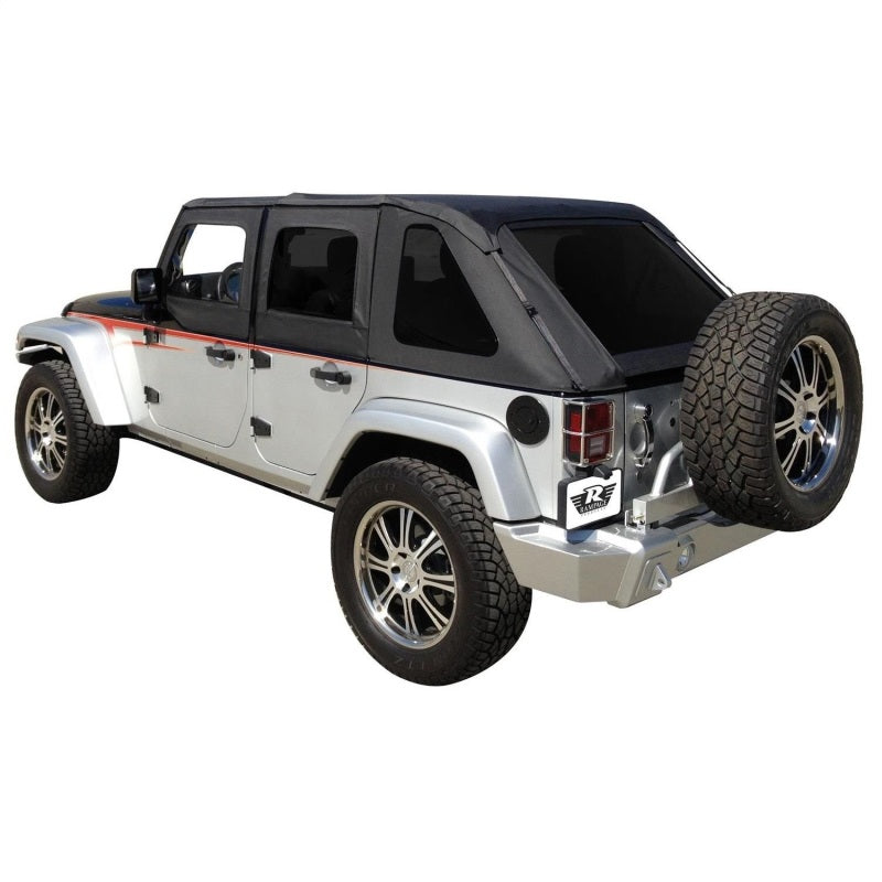 Rampage 2007-2018 Jeep Wrangler(JK) Unlimited Frameless Soft Top Kit - Black Diamond - Black Ops Auto Works