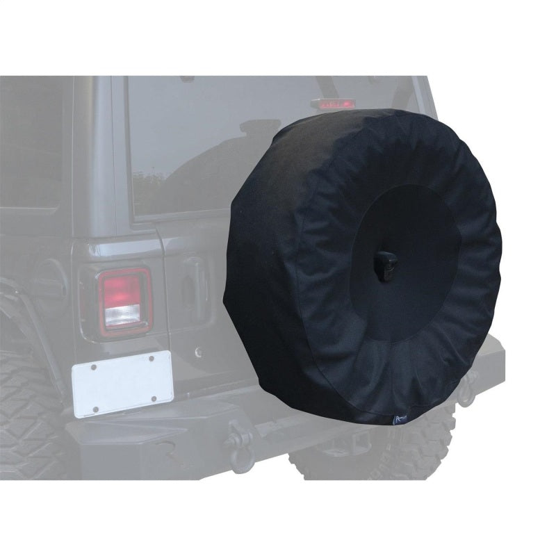 Rampage 2018-2019 Jeep Wrangler(JL) Sport 2-Door Tire Cover w/Cam Slot 33in -35in - Black - Black Ops Auto Works