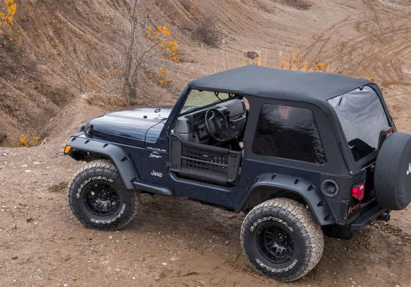 Rampage 97-06 Jeep Wrangler TJ Frameless Trail Soft Top Kit - Black Diamond - Rampage 106535