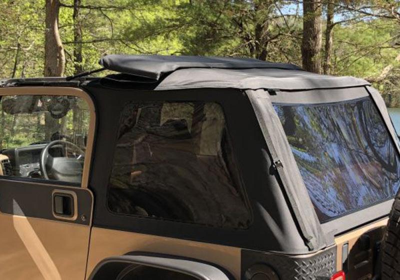 Rampage 18-21 Jeep Wrangler (JL) Unlimited Frameless TrailView Fastback Soft Top Kit - Black Diamond - Rampage 139535