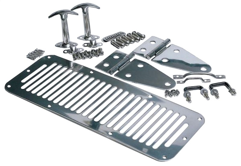 Rampage 1978-1983 Jeep CJ5 Hood Set - Stainless - Rampage 7499