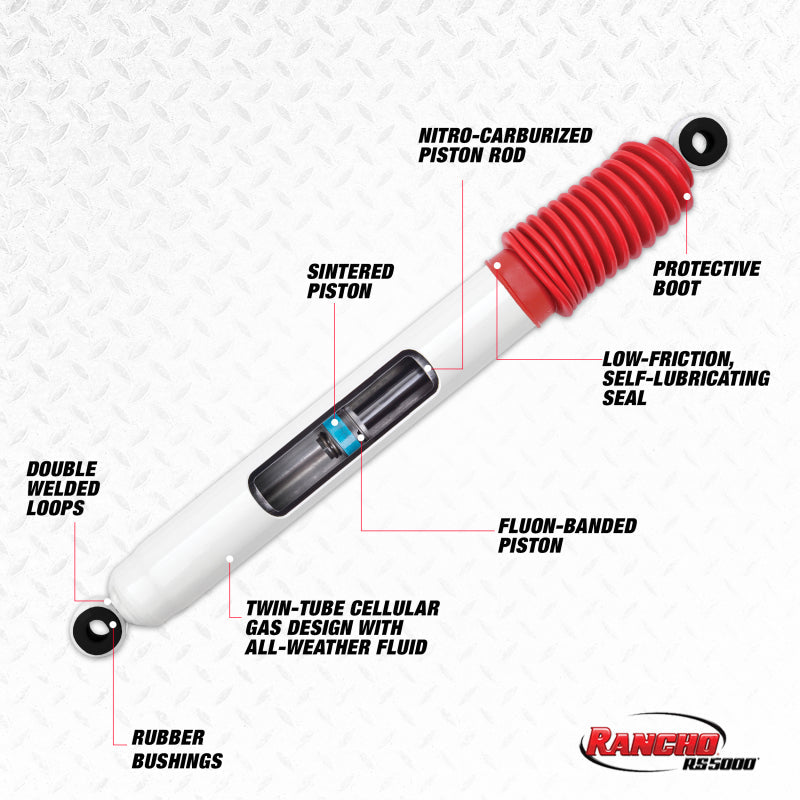 Rancho 2007 Chevrolet Avalanche Front RS5000 Steering Stabilizer - Rancho RHORS5411