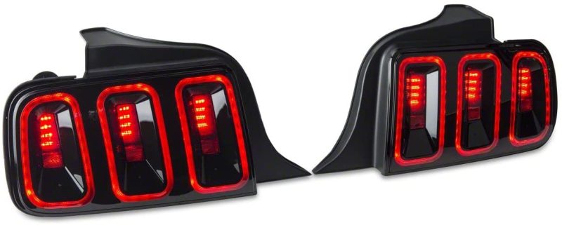 Raxiom 05-09 Ford Mustang Gen5 Tail Lights- Black Housing (Smoked Lens) - Black Ops Auto Works