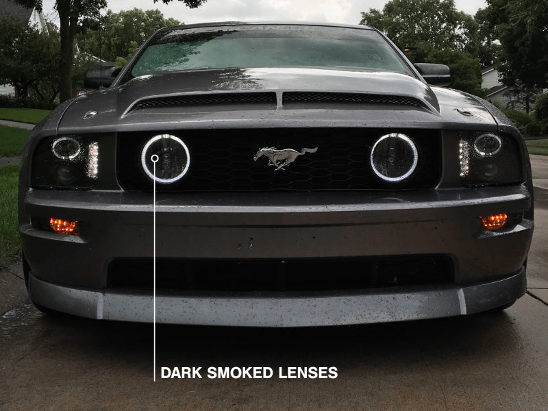 Raxiom 05-12 Ford Mustang GT LED Halo Fog Lights (Smoked) - Black Ops Auto Works