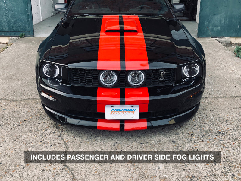 Raxiom 05-12 Ford Mustang GT LED Halo Fog Lights (Smoked) - Black Ops Auto Works