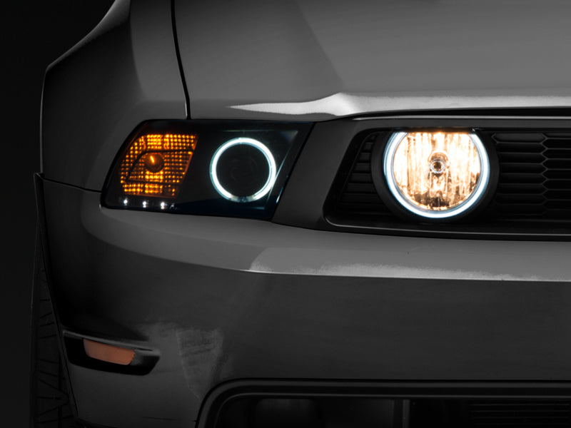 Raxiom 05-12 Ford Mustang GT LED Halo Fog Lights (Smoked) - Black Ops Auto Works
