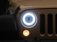 Load image into Gallery viewer, Raxiom Raxiom 07-08 Jeep Wrangler JK Hi Output LED Headlights/Angel Eye DRL- Black Housing- Clear Lens