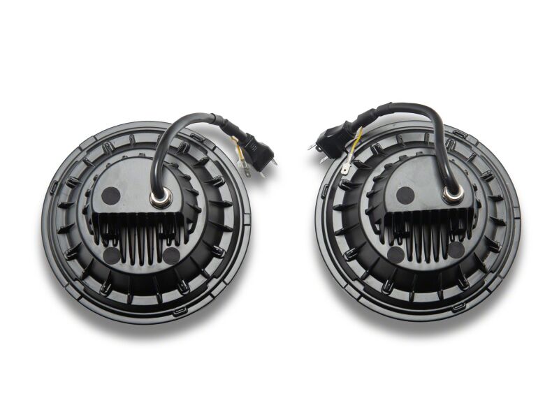 Raxiom Raxiom 07-08 Jeep Wrangler JK Hi Output LED Headlights/Angel Eye DRL- Black Housing- Clear Lens