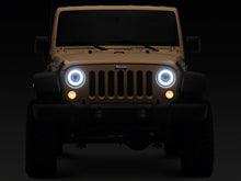 Load image into Gallery viewer, Raxiom Raxiom 07-08 Jeep Wrangler JK Hi Output LED Headlights/Angel Eye DRL- Black Housing- Clear Lens