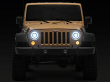 Load image into Gallery viewer, Raxiom Raxiom 07-08 Jeep Wrangler JK Hi Output LED Headlights/Angel Eye DRL- Black Housing- Clear Lens