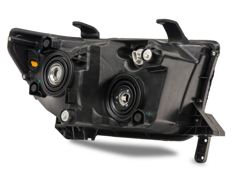 Raxiom Raxiom 07-13 Toyota Tundra Axial Series Headlights w/ LED Bar- Black Housing (Clear Lens)
