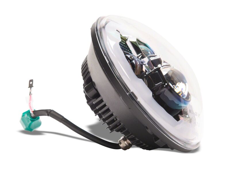 Raxiom Raxiom 07-18 Jeep Wrangler Axial Series 7-Inch LED Headlights w DRL/ Black Housing - Clear Lens