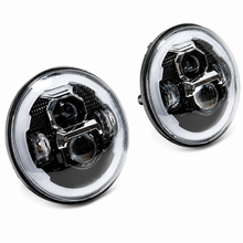Load image into Gallery viewer, Raxiom Raxiom 07-18 Jeep Wrangler Axial Series 7-Inch LED Headlights w DRL/ Black Housing - Clear Lens
