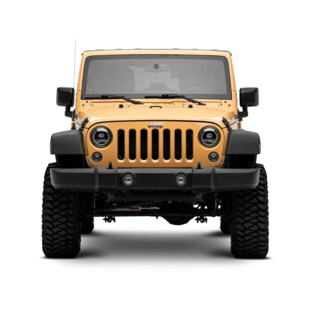 Raxiom 07-18 Jeep Wrangler JK Axial Series 7-In Dragon Eye LED Headlights- Blk Housing (Clear Lens) - Raxiom J167194