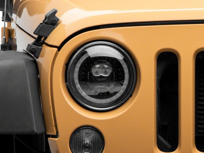 Raxiom Raxiom 07-18 Jeep Wrangler JK Axial Series 7-In Dragon Eye LED Headlights- Blk Housing (Clear Lens)