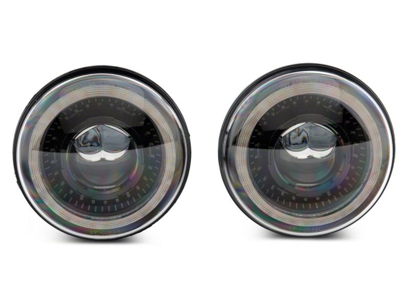 Raxiom Raxiom 07-18 Jeep Wrangler JK Axial Series 7-In Dragon Eye LED Headlights- Blk Housing (Clear Lens)