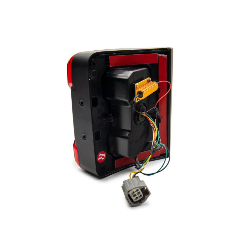 Raxiom 07-18 Jeep Wrangler JK Axial Series JL Style LED Tail Lights- Black Housing- Red Lens - Raxiom J164242