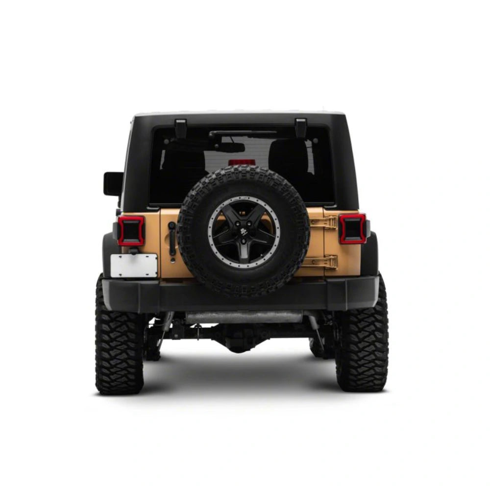 Raxiom 07-18 Jeep Wrangler JK Axial Series JL Style LED Tail Lights- Black Housing- Red Lens - Raxiom J164242