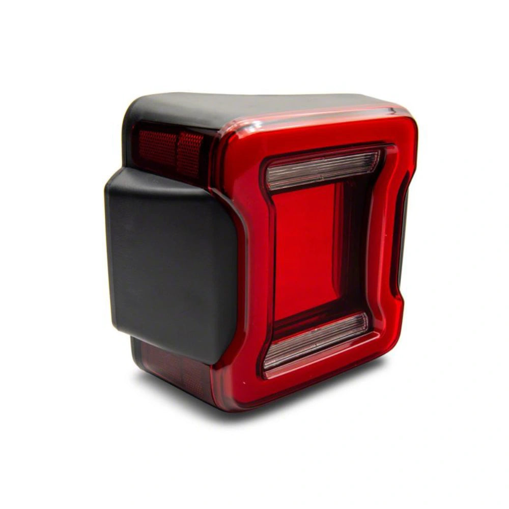 Raxiom 07-18 Jeep Wrangler JK Axial Series JL Style LED Tail Lights- Black Housing- Red Lens - Raxiom J164242