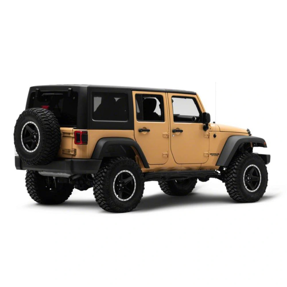 Raxiom 07-18 Jeep Wrangler JK Axial Series JL Style LED Tail Lights- Black Housing- Red Lens - Raxiom J164242