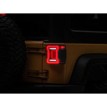 Load image into Gallery viewer, Raxiom 07-18 Jeep Wrangler JK Axial Series JL Style LED Tail Lights- Black Housing- Red Lens - Raxiom J164242