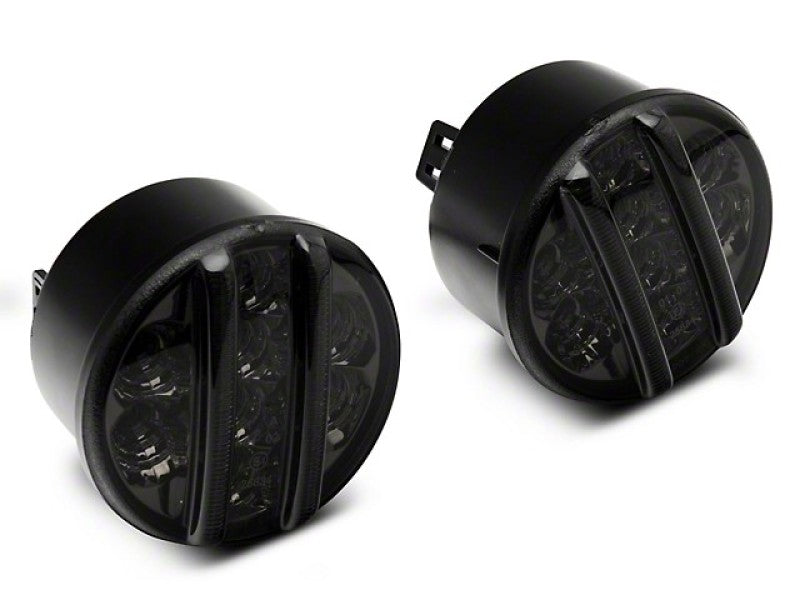 Raxiom 07-18 Jeep Wrangler JK Axial Series LED Front Turn Signals (Smoked) - Black Ops Auto Works