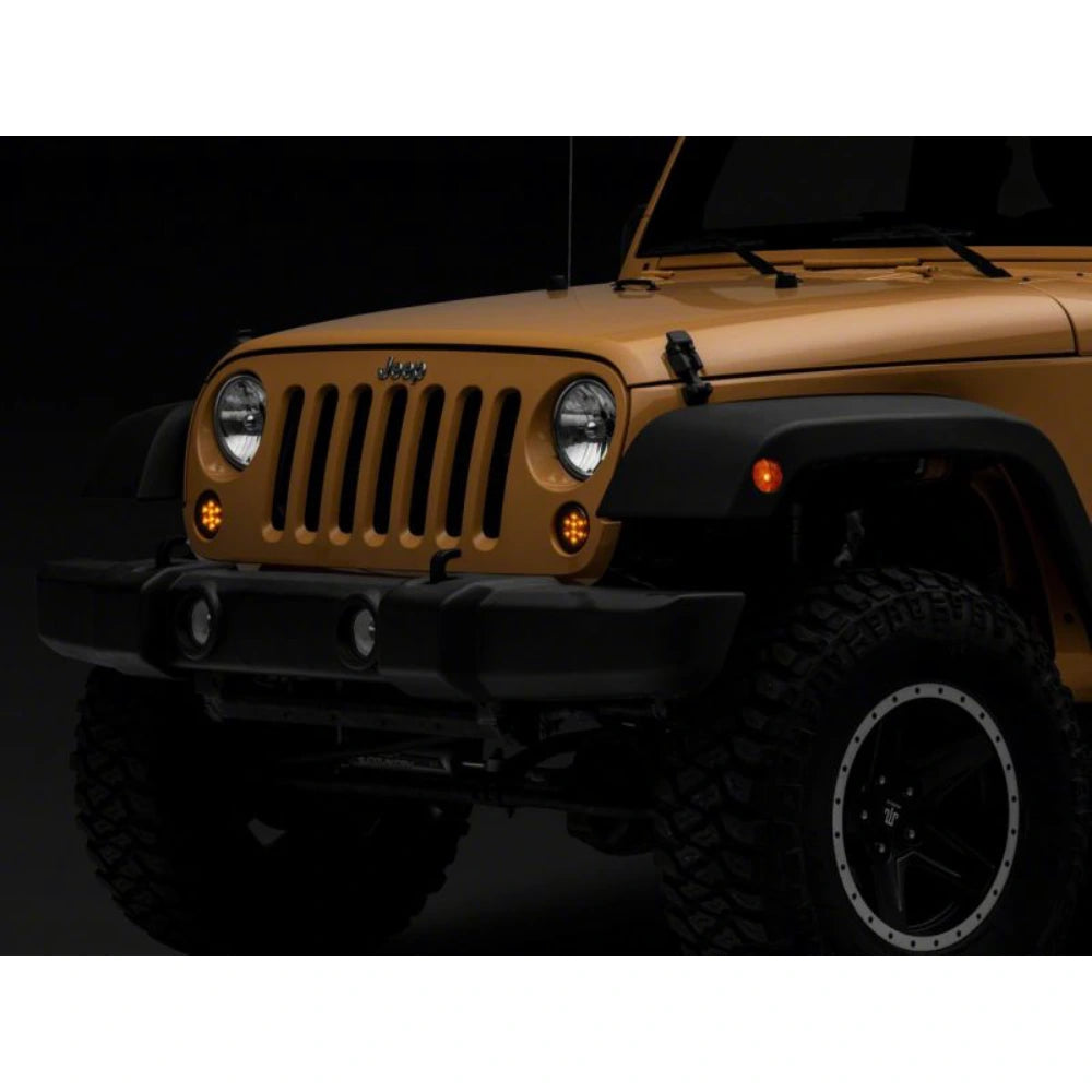 Raxiom 07-18 Jeep Wrangler JK Axial Series LED Turn Signals- Smoked - Raxiom J142671