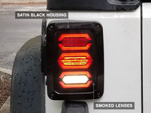 Load image into Gallery viewer, Raxiom 07-18 Jeep Wrangler JK LED Tail Lights- Black Housing (Smoked Lens)-Tail Lights-Raxiom-810020645552-