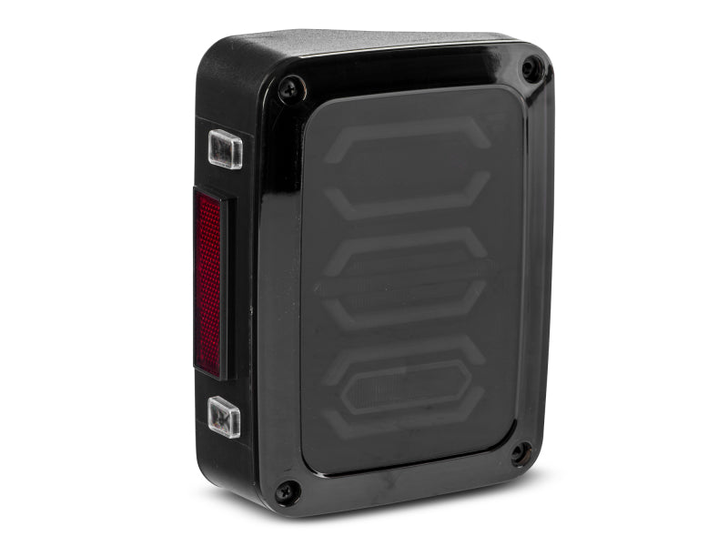 Raxiom 07-18 Jeep Wrangler JK LED Tail Lights- Black Housing (Smoked Lens)-Tail Lights-Raxiom-810020645552-