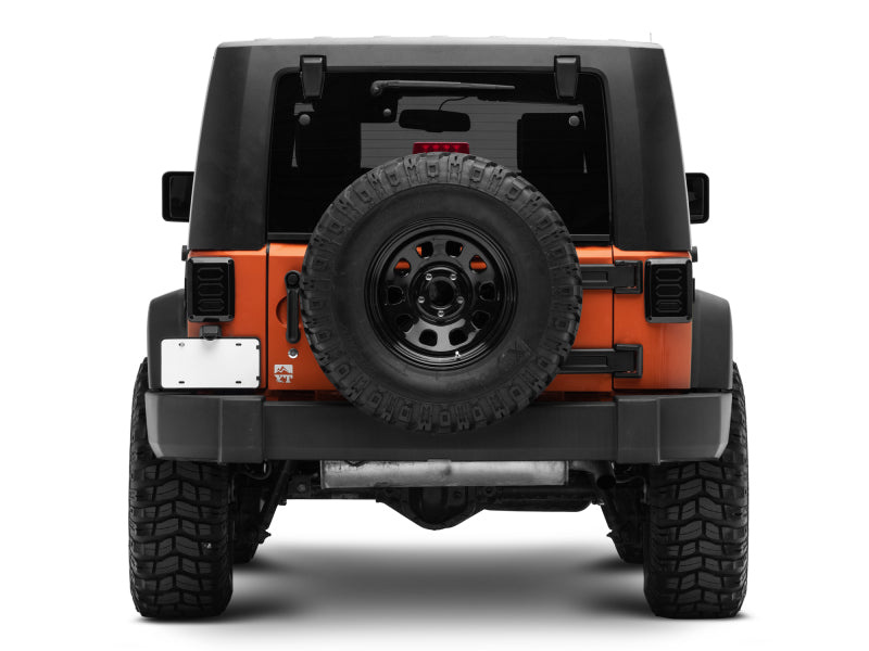 Raxiom 07-18 Jeep Wrangler JK LED Tail Lights- Black Housing (Smoked Lens)-Tail Lights-Raxiom-810020645552-
