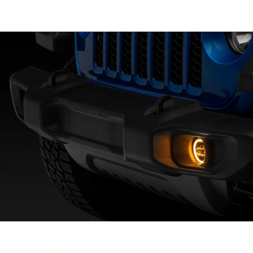 Raxiom 07-23 Jeep Wrangler JK & JL 20-23 Jeep Gladiator JT Axial Series LED Fog Lights w/ Halo - Raxiom J142669