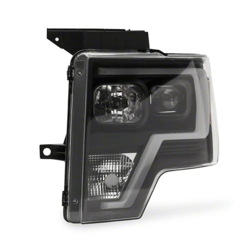 Raxiom 09-14 F-150 Projector Headlights w/ LED Accent- Black Housing (Clear Lens) - Raxiom T542845