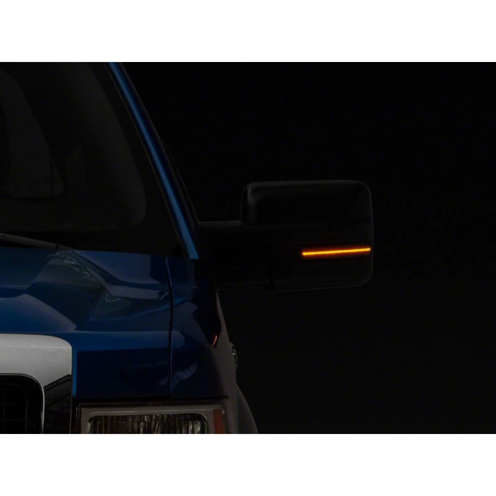 Raxiom 09-14 Ford F-150 Axial Series Sequential LED Mirror Mounted Turn Signals- Smoked - Raxiom T544359