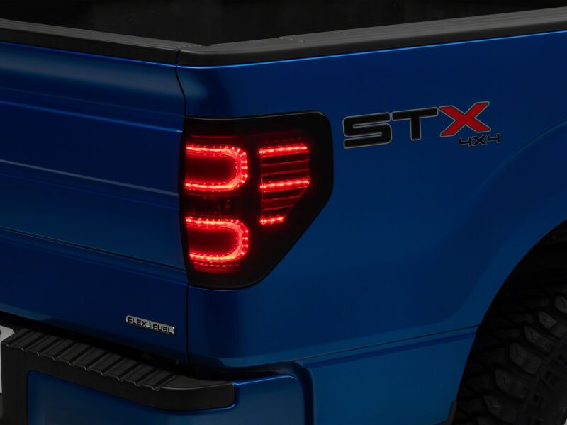Raxiom Raxiom 09-14 Ford F-150 Styleside Axial Series LED Tail Lights- Black Housing- Smoked Lens