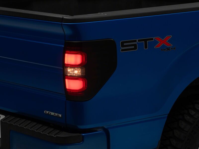 Raxiom Raxiom 09-14 Ford F-150 Styleside Axial Series LED Tail Lights- Black Housing- Smoked Lens