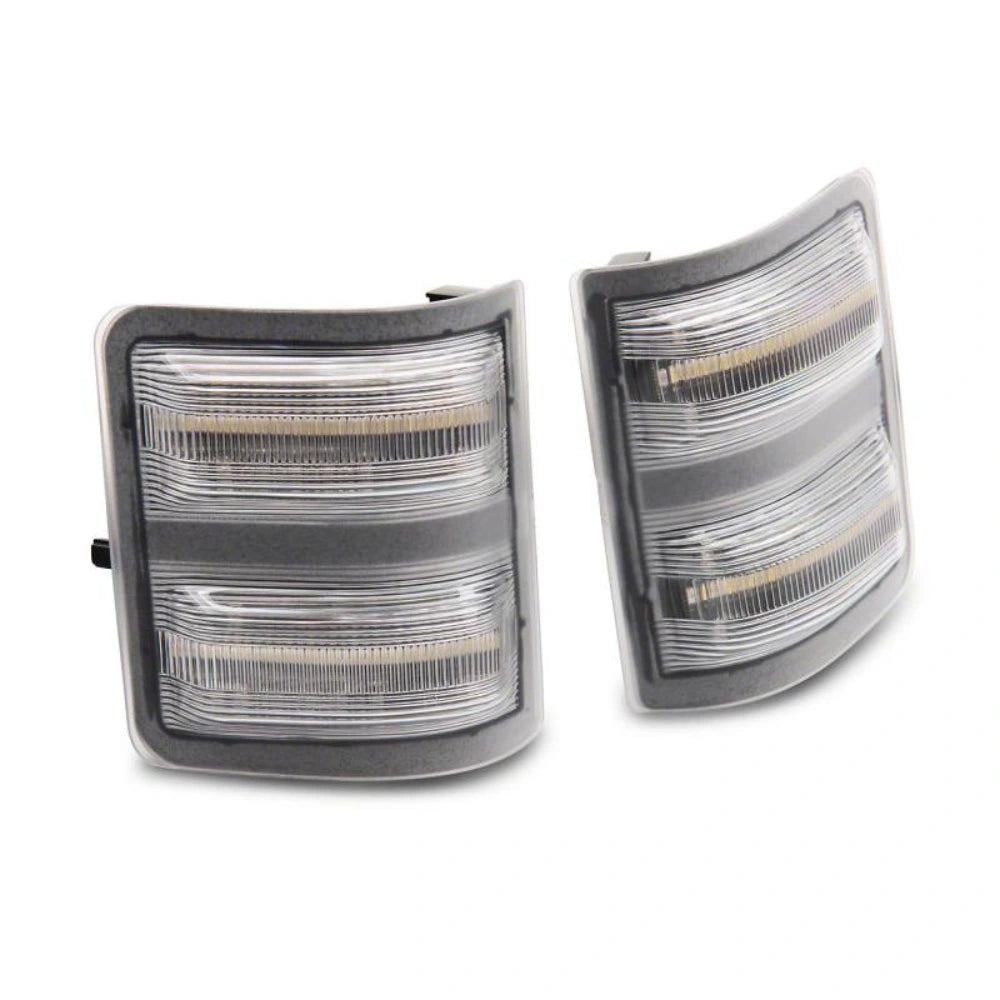 Raxiom 11-16 Ford F-250/F-350 Super Duty Axial LED SEQL Switchback Side Mirror Marker Lamps- Clear - Raxiom SD18247