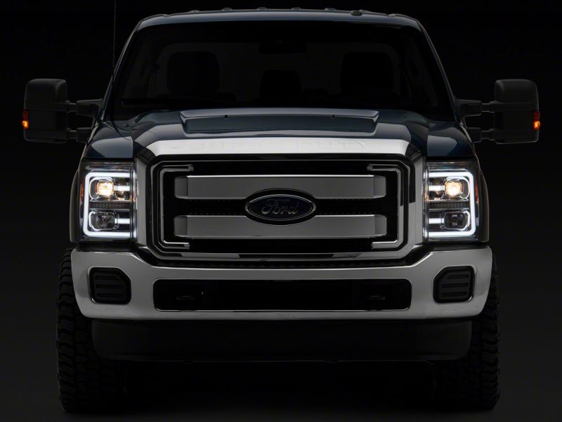 Raxiom Raxiom 11-16 Ford F-250 Super Duty LED Projector Headlights - Chrome Housing (Clear Lens)