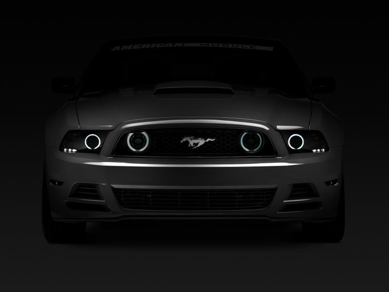 Raxiom 13-14 Ford Mustang GT CCFL Halo Fog Lights (Smoked) - Black Ops Auto Works