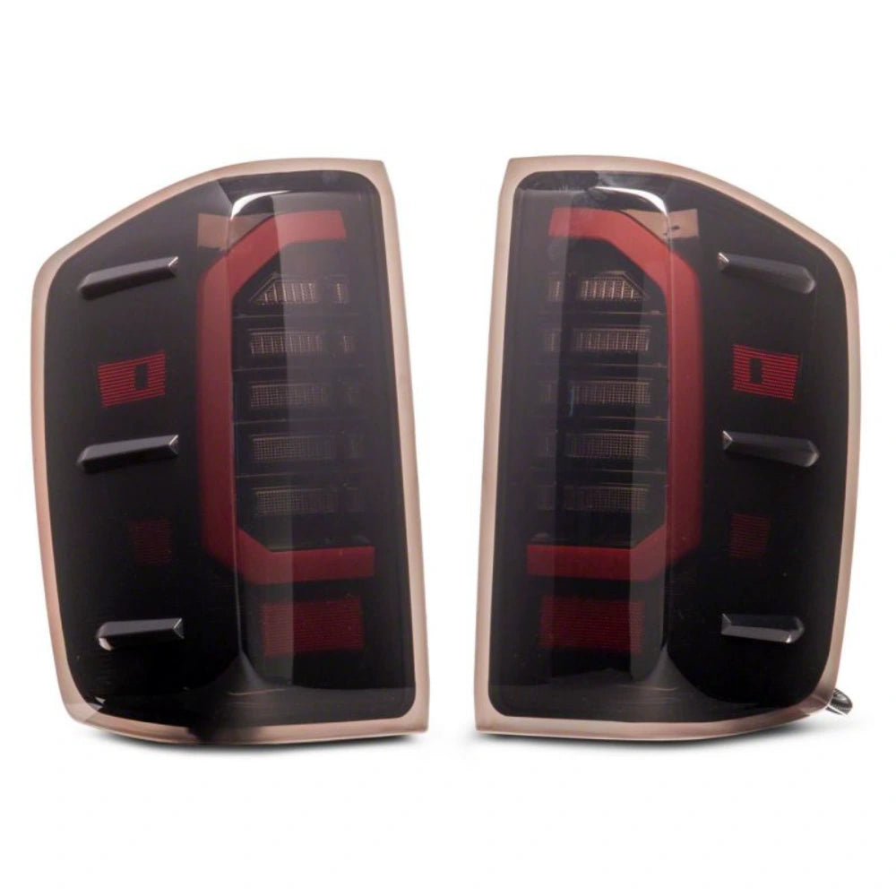Raxiom 14-18 Chevrolet Silverado 1500 Axial Series LED Tail Lights- Black Housing (Smoked Lens) - Raxiom S151298
