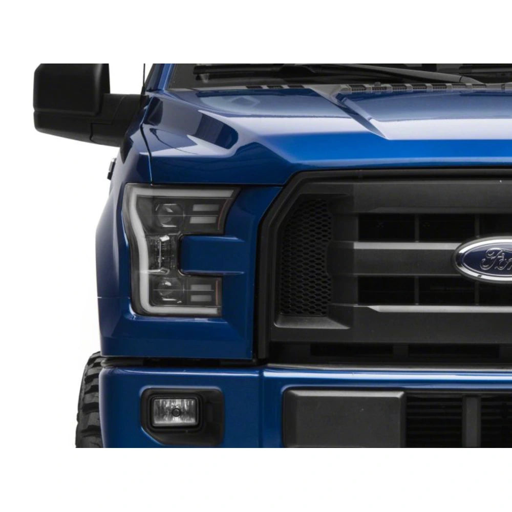 Raxiom 15-17 Ford F-150 G3 Projector Headlights w/ LED Accent- Black Housing (Clear Lens) - Raxiom T542837