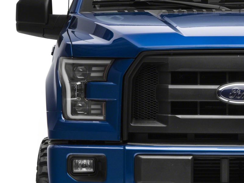 Raxiom Raxiom 15-17 Ford F-150 G3 Projector Headlights w/ LED Accent- Black Housing (Clear Lens)