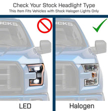 Load image into Gallery viewer, Raxiom Raxiom 15-17 Ford F-150 G3 Projector Headlights w/ LED Accent- Black Housing (Clear Lens)