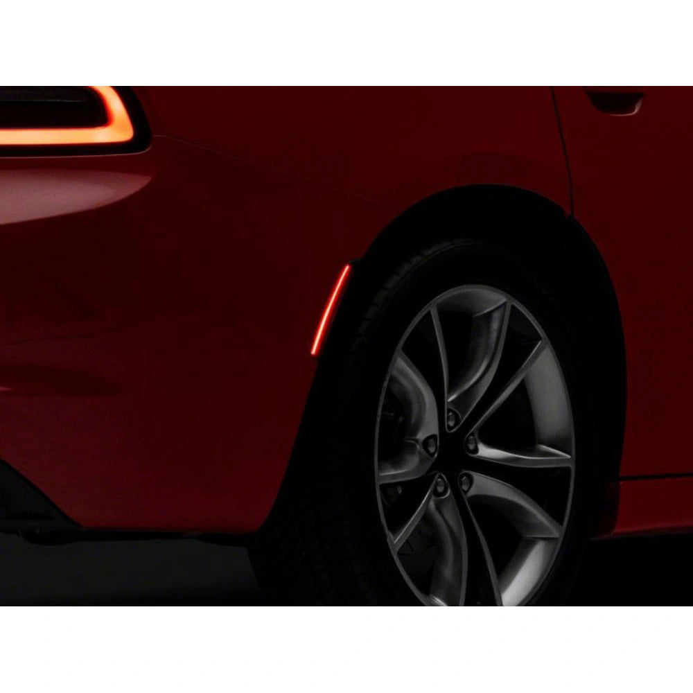 Raxiom 15-23 Dodge Charger Excluding Widebody Axial LED Side Marker Lights Front and Rear- Smoked - Raxiom CR5949
